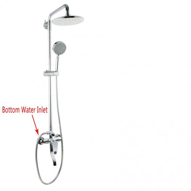 Bottom inlet shower arm